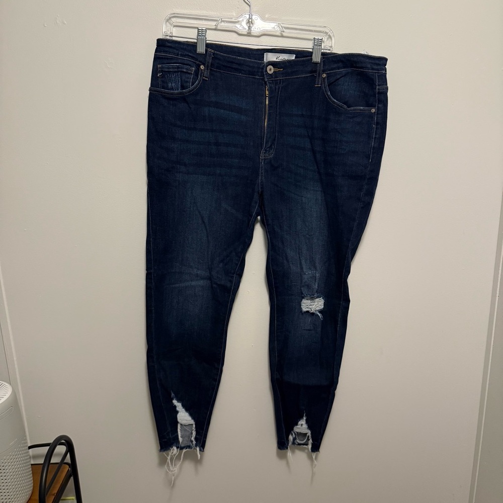 Kancan distressed crop jeans